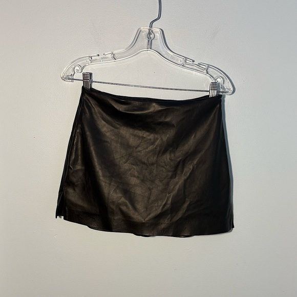 Faux Leather Mini Skort - Picture 1 of 6